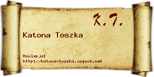 Katona Toszka névjegykártya
